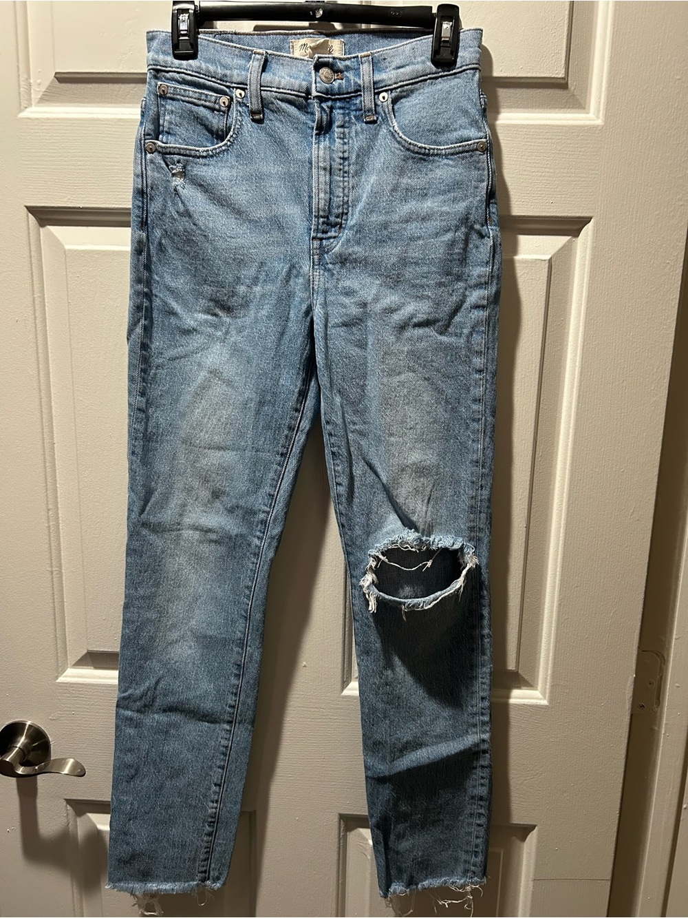 Madewell The Tall Perfect Vintage Jean in Coney Wash: Destroyed Edition Sz 27T